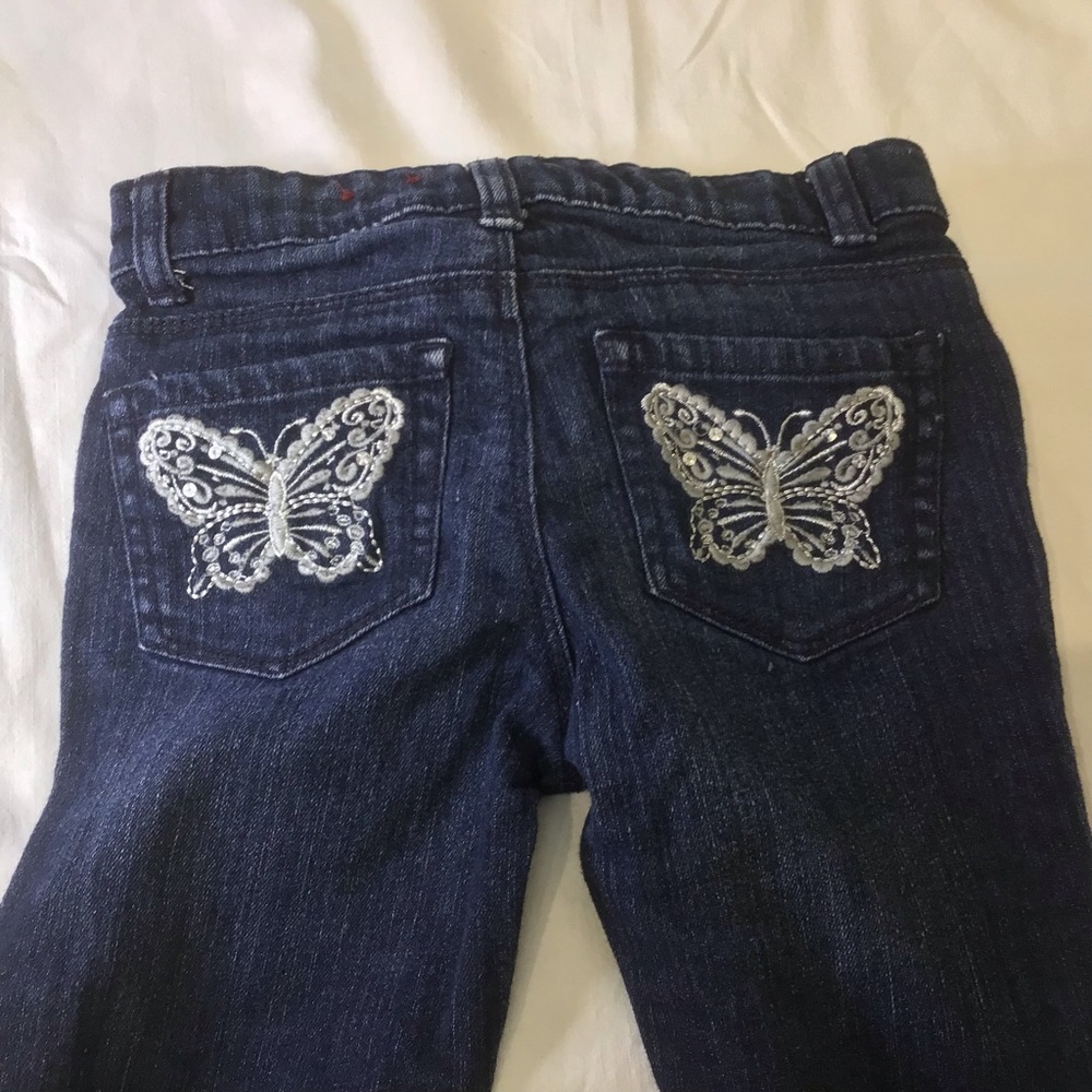 🦋 Girls Arizona Jeans | Size 5 | Dark Indigo | Butterfly Back Pocket |